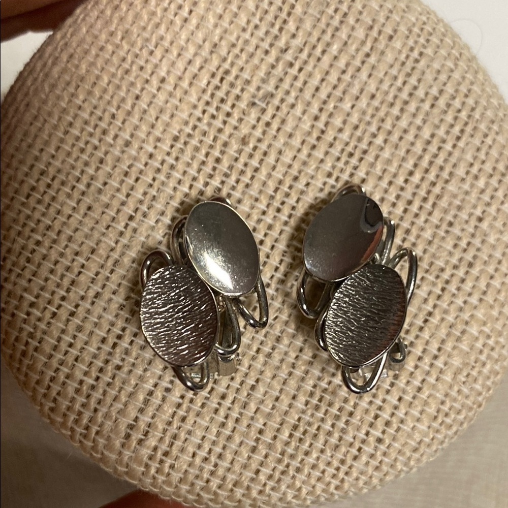 Elegant Silver Clip-On Earrings